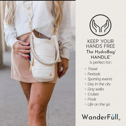 HydroBag® HANDLE® - Ivory Lacquer with Solid Vegan Leather Trimmed Strap