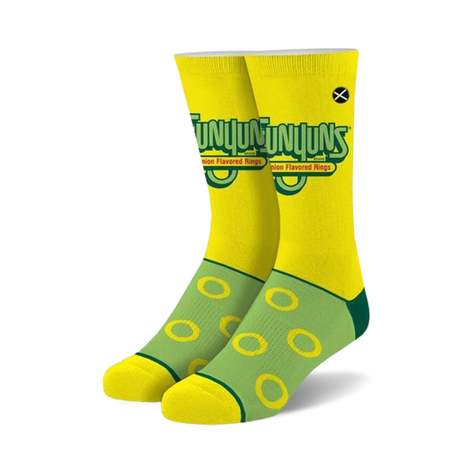 Funyuns Ring Around the Welt Crew Socks – Snack‑Inspired Novelty Socks