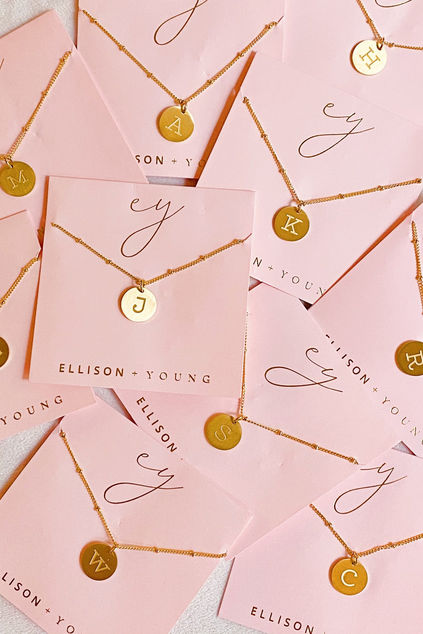 Gold‑Plated Coin Initial Necklace – Personalized Charm with Delicate Detail