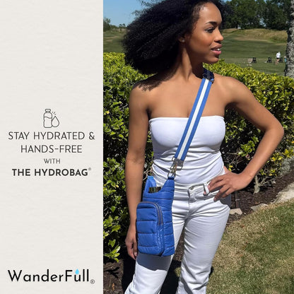Royal Blue HydroBag® with Blue & White Striped Strap