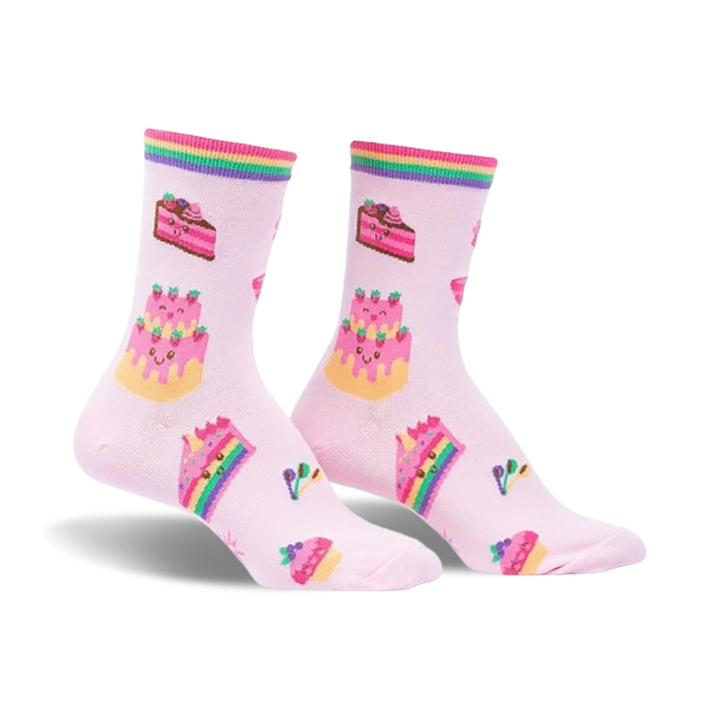 Life Is Batter With Cake Women’s Cotton Crew Socks – Sweet Treat Fashion