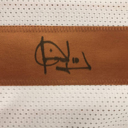 Framed Autographed/Signed Vince Young 35x39 Texas White College Football Jersey GTSM COA Holo Only