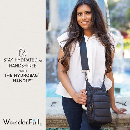 HydroBag® HANDLE®- Navy Matte with Solid Vegan Leather Strap