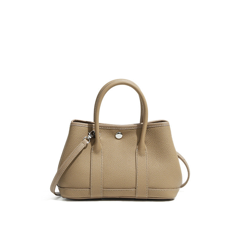 Genuine Leather Women's Crossbody Handbag – Soft Structure, Bold Color