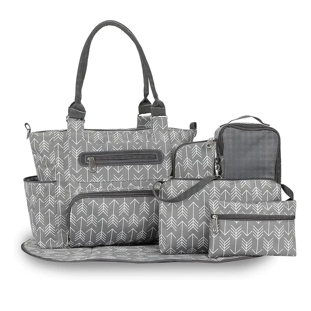 8‑Piece Baby Diaper Bag Set – Multifunctional Nappy Bags for Mom & Dad
