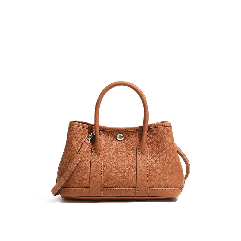 Genuine Leather Women's Crossbody Handbag – Soft Structure, Bold Color