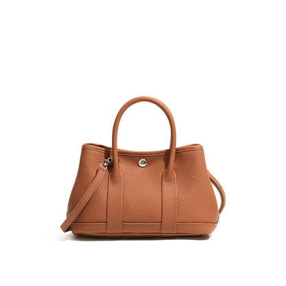 Genuine Leather Women's Crossbody Handbag – Soft Structure, Bold Color