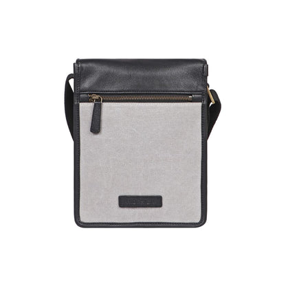 Aiden Genuine Leather and Canvas Mini Crossbody Men/Women Messenger/Travel Bag