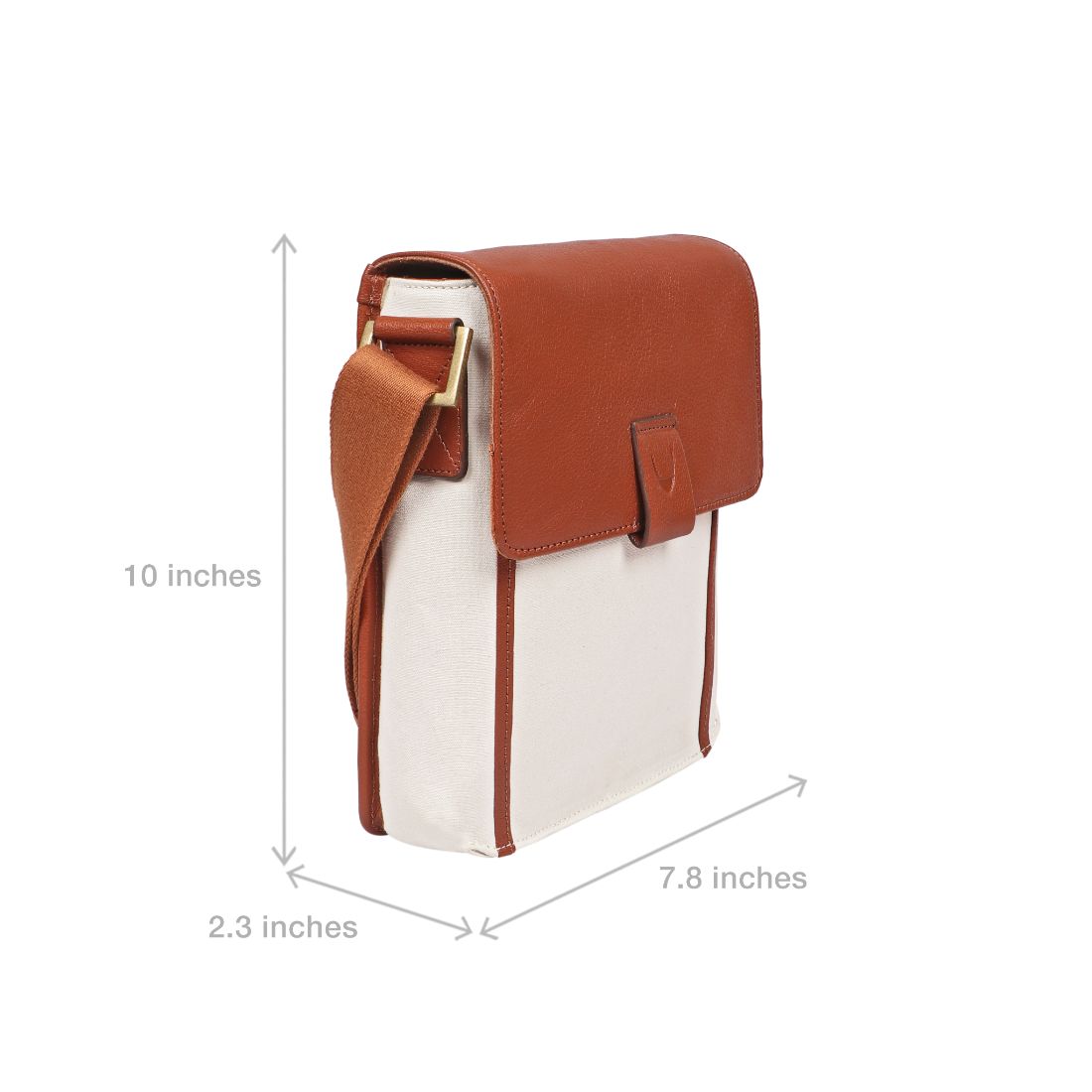 Aiden Genuine Leather and Canvas Mini Crossbody Men/Women Messenger/Travel Bag