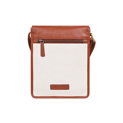 Aiden Genuine Leather and Canvas Mini Crossbody Men/Women Messenger/Travel Bag
