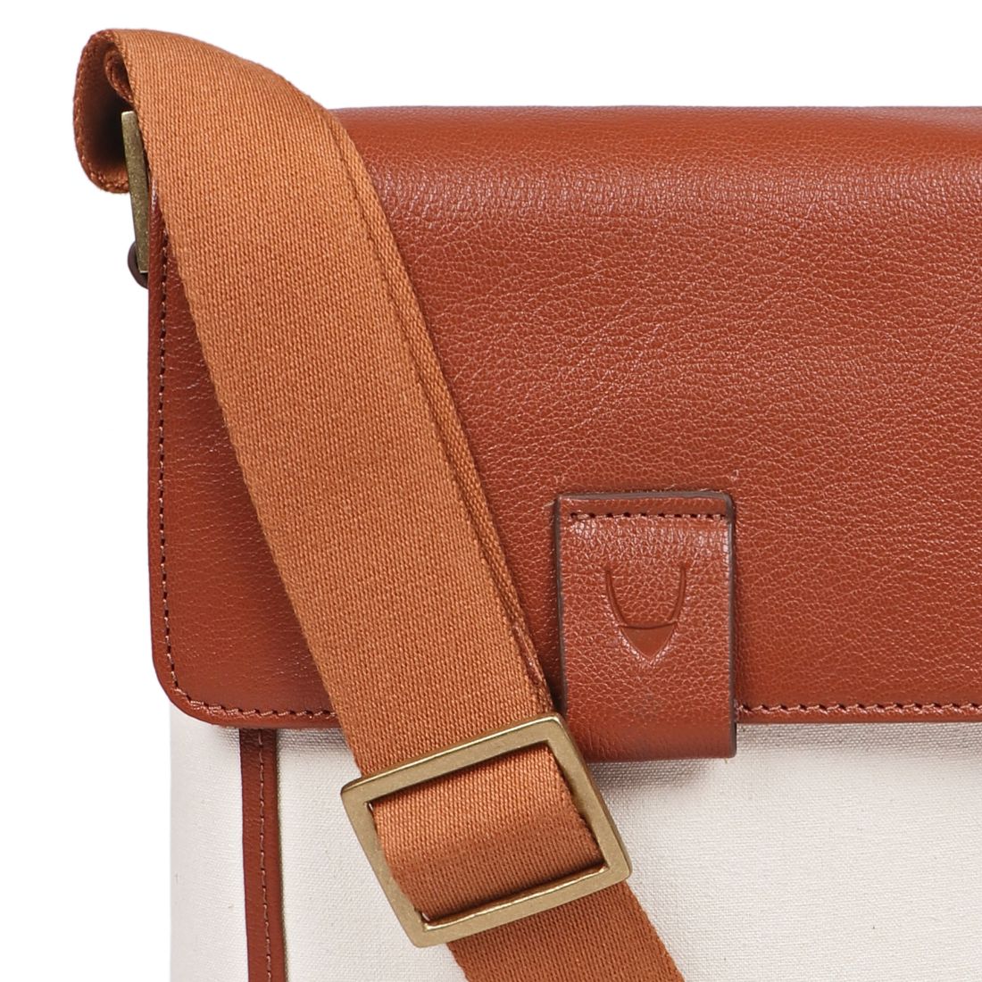 Aiden Genuine Leather and Canvas Mini Crossbody Men/Women Messenger/Travel Bag