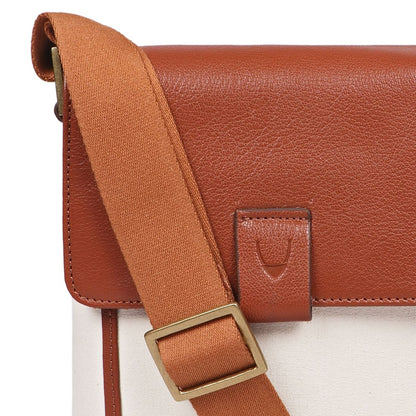 Aiden Genuine Leather and Canvas Mini Crossbody Men/Women Messenger/Travel Bag
