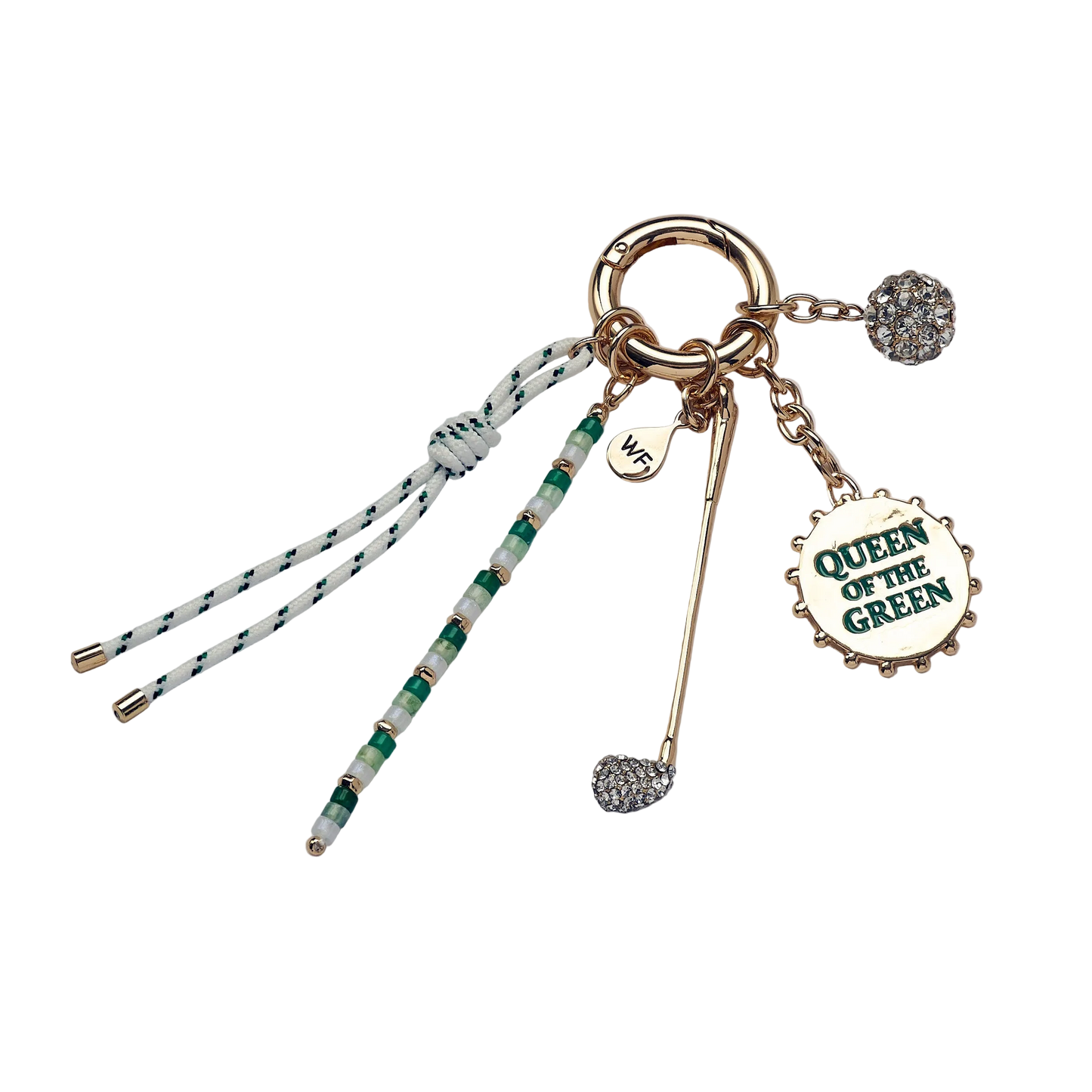 “Queen of the Green" Golf Bag Charm – Luxury Golf Accessory & Keychain