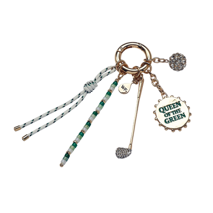 “Queen of the Green" Golf Bag Charm – Luxury Golf Accessory & Keychain