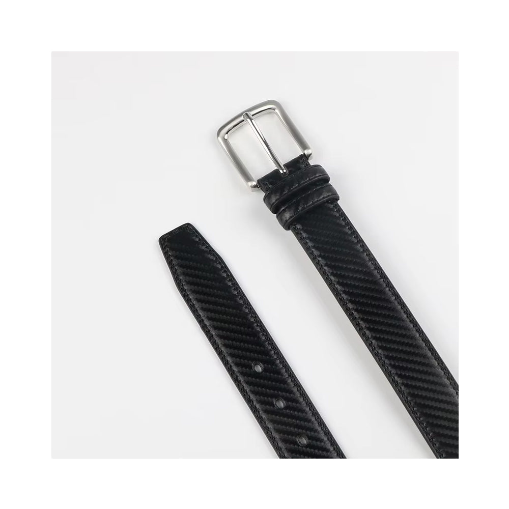 Genuine Leather Business Belt for Men & Boys – Swivel Pin Buckle, Classic Retro Style