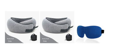 Travel Neck Pillow | Memory Foam U‑Shaped Cushion for Airplane & Nap