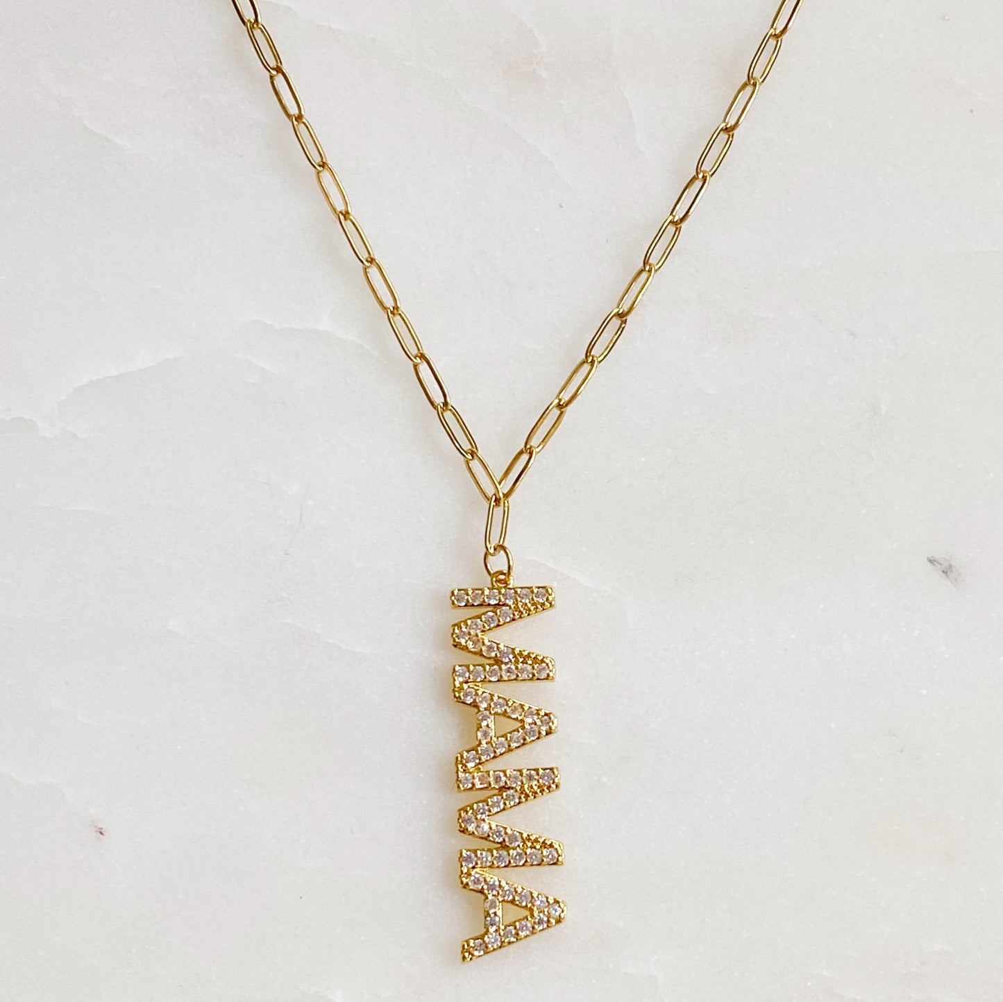 Mama Drop Pendant Necklace