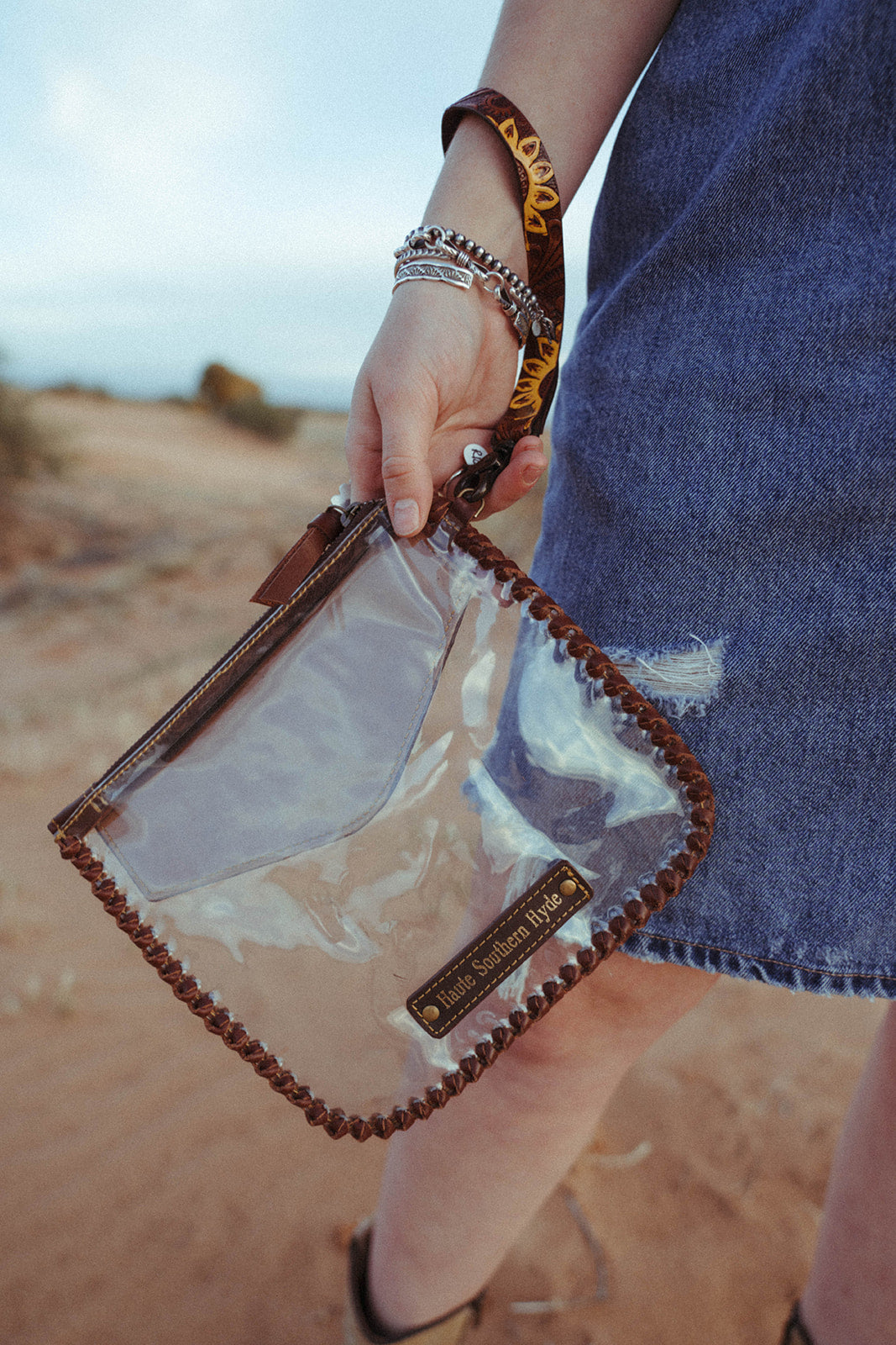 The Sunflower Fields Clear Bag – Haute Southern Hyde by Beth Marie Exclusive
