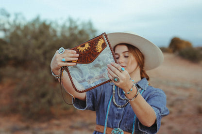 The Sunflower Fields Clear Bag – Haute Southern Hyde by Beth Marie Exclusive