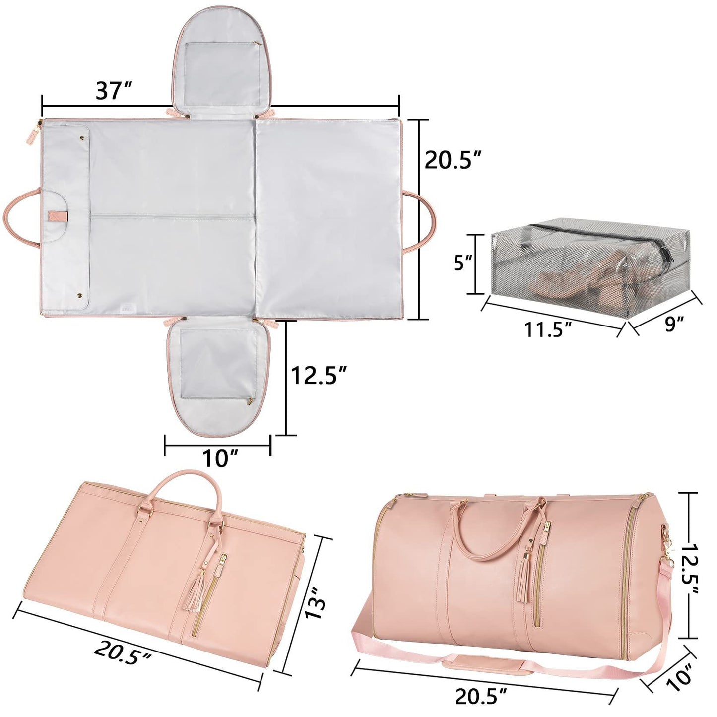 Large‑Capacity Travel Duffle Bag – Women’s Waterproof Folding Suit & Clothes Tote