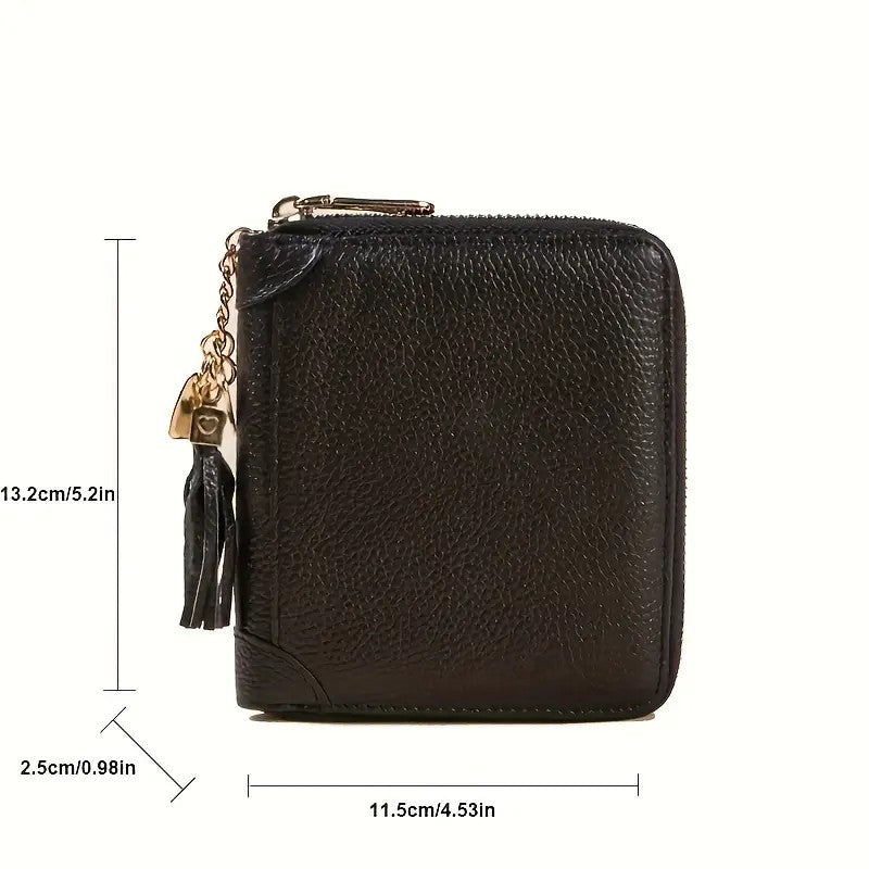 Mini Credit Card Holder For Women RFID Blocking Zipper Coin Purse Large Capacity
