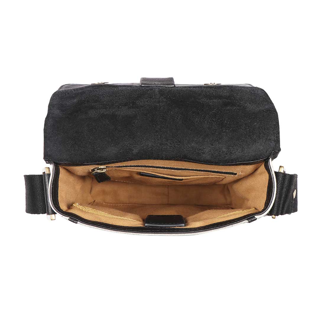 Aiden Genuine Leather and Canvas Mini Crossbody Men/Women Messenger/Travel Bag
