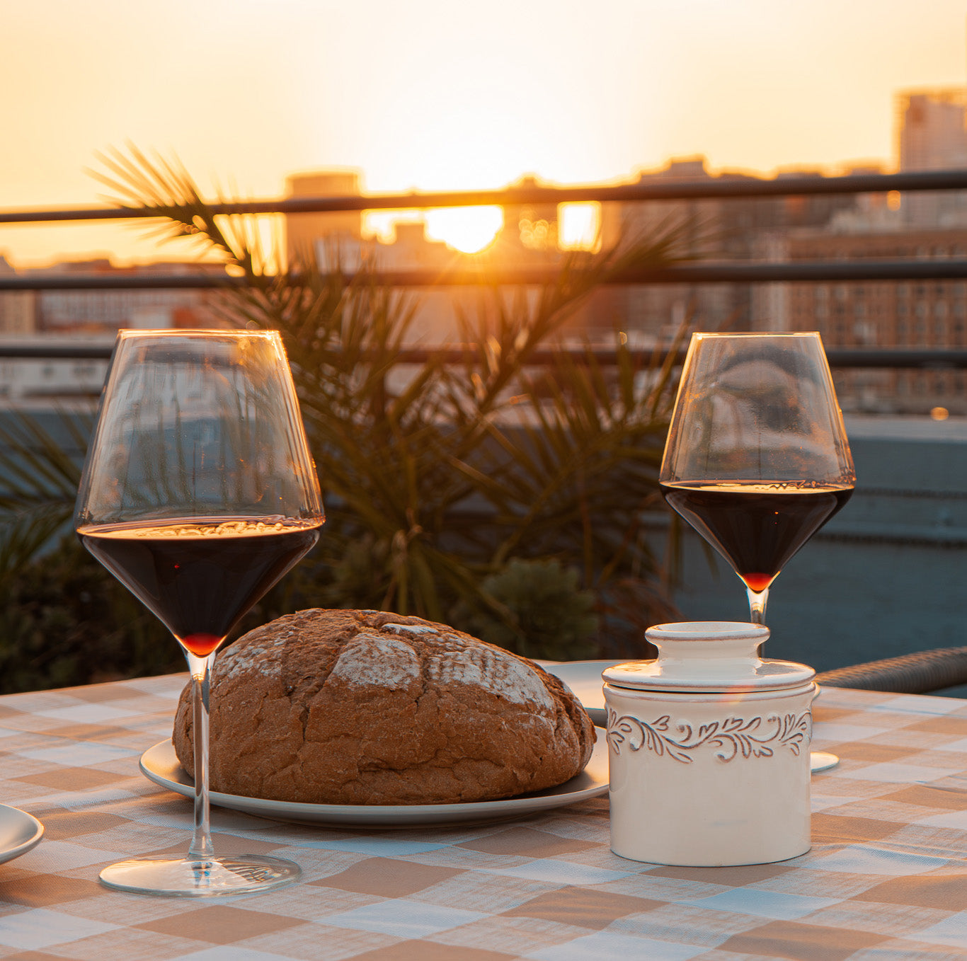 White Linen Antique Butter Bell Crock
