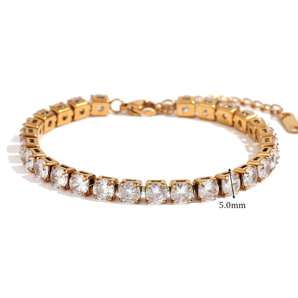 Adjustable CZ Tennis Bracelet
