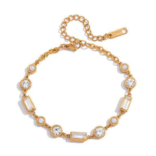 Ava CZ Pearl Bracelet
