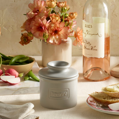 Matte Stone Cafe Butter Bell Crock