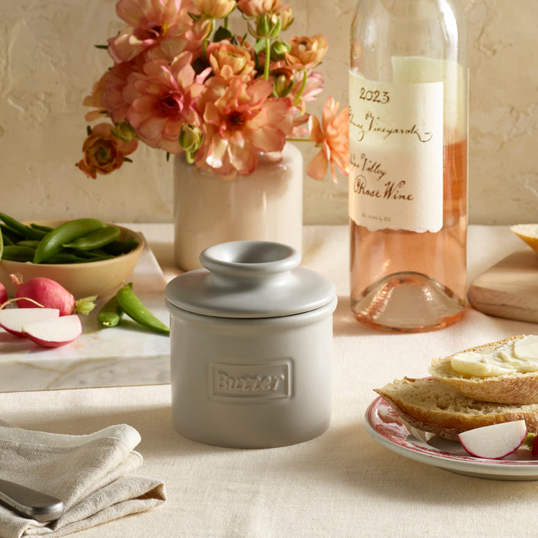 Matte Stone Cafe Butter Bell Crock