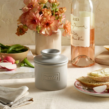 Matte Stone Cafe Butter Bell Crock