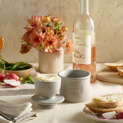 Matte Stone Cafe Butter Bell Crock