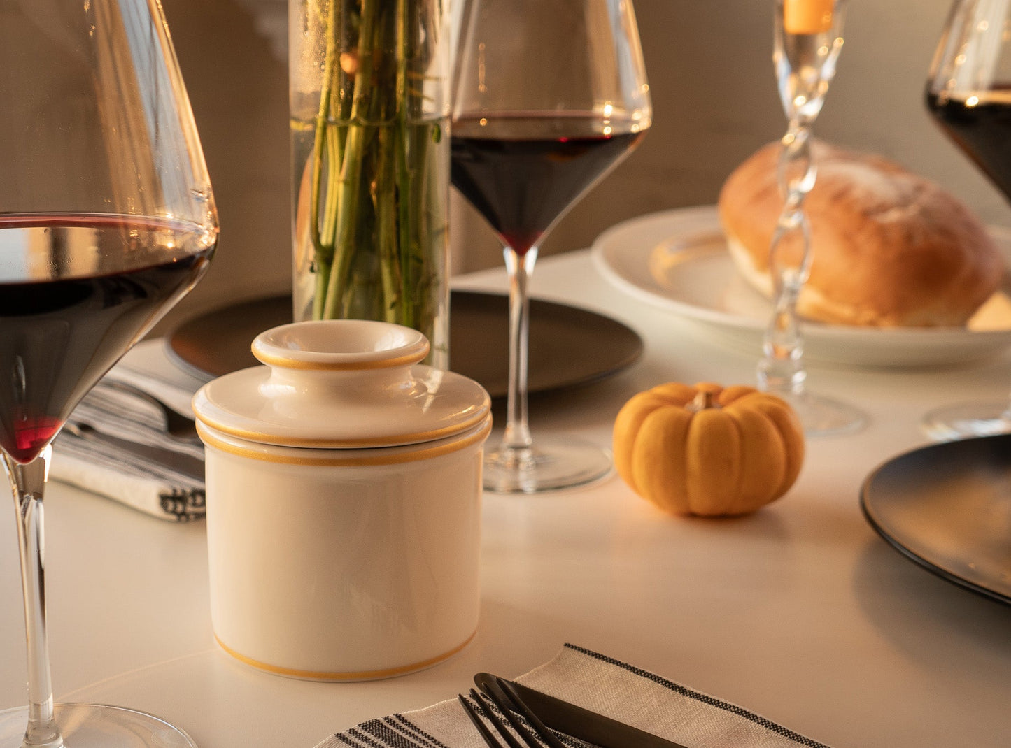 Limited Edition: Le Bistro Butter Bell crock with Brushed Gold Trim