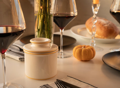 Limited Edition: Le Bistro Butter Bell crock with Brushed Gold Trim