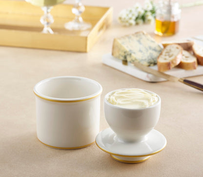 Limited Edition: Le Bistro Butter Bell crock with Brushed Gold Trim