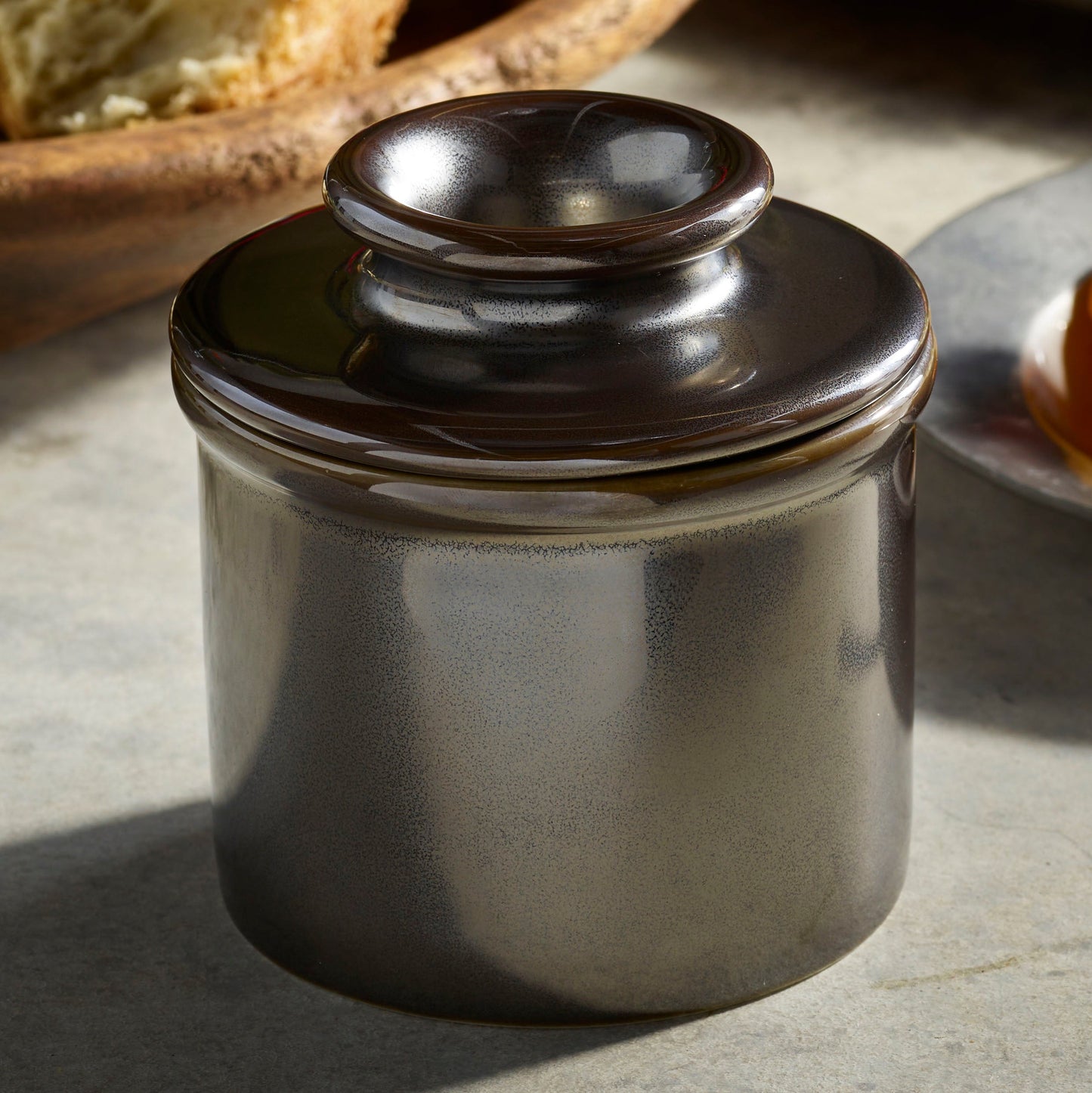 Dragon Steel Metallic Butter Bell Crock