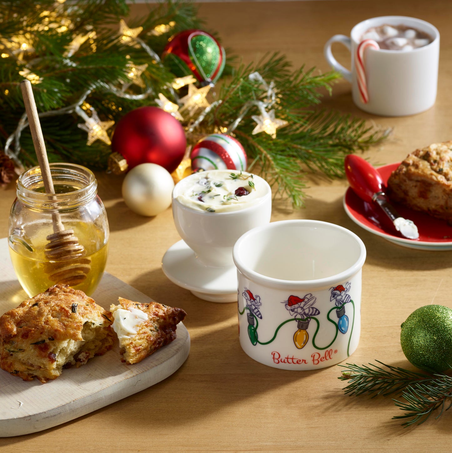 The Christmas Honey Bee Butter Bell® Crock - LIMITED STOCK AVAILABLE