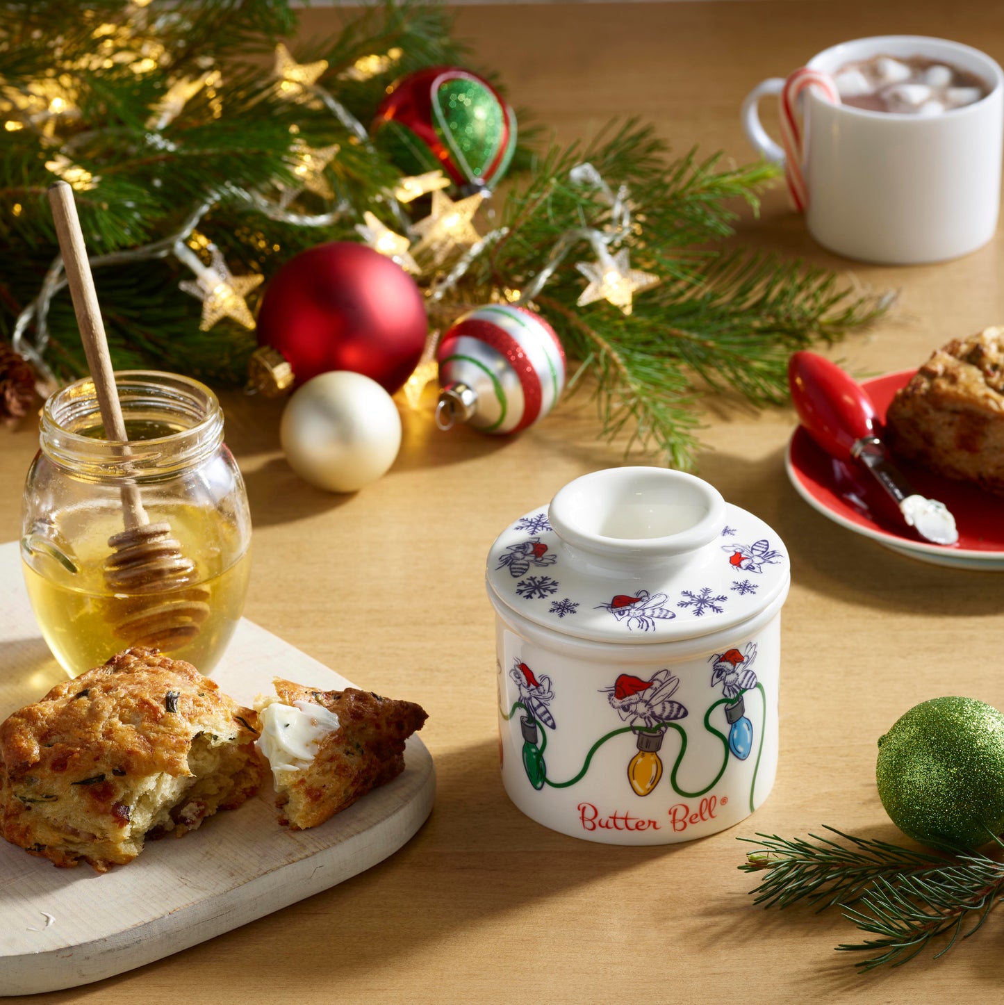 The Christmas Honey Bee Butter Bell® Crock - LIMITED STOCK AVAILABLE