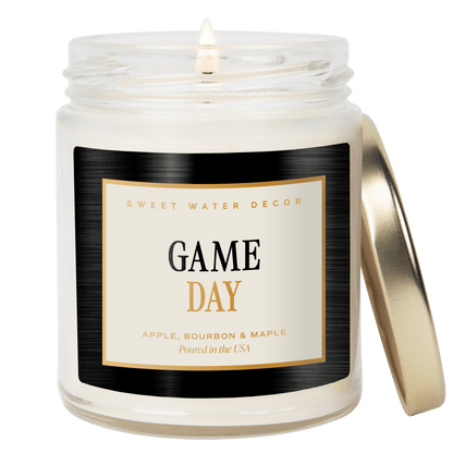 Game Day Black Soy Candle - Clear Jar - 9 oz