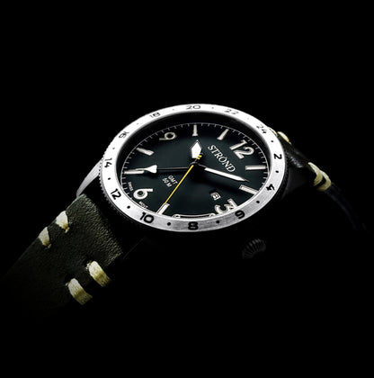 STROND SSC-101 24h GMT, All Black with Steel Bezel