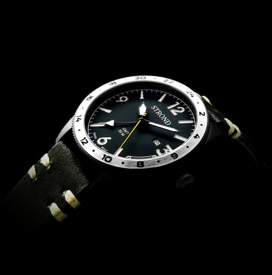 STROND SSC-101 24h GMT, All Black with Steel Bezel