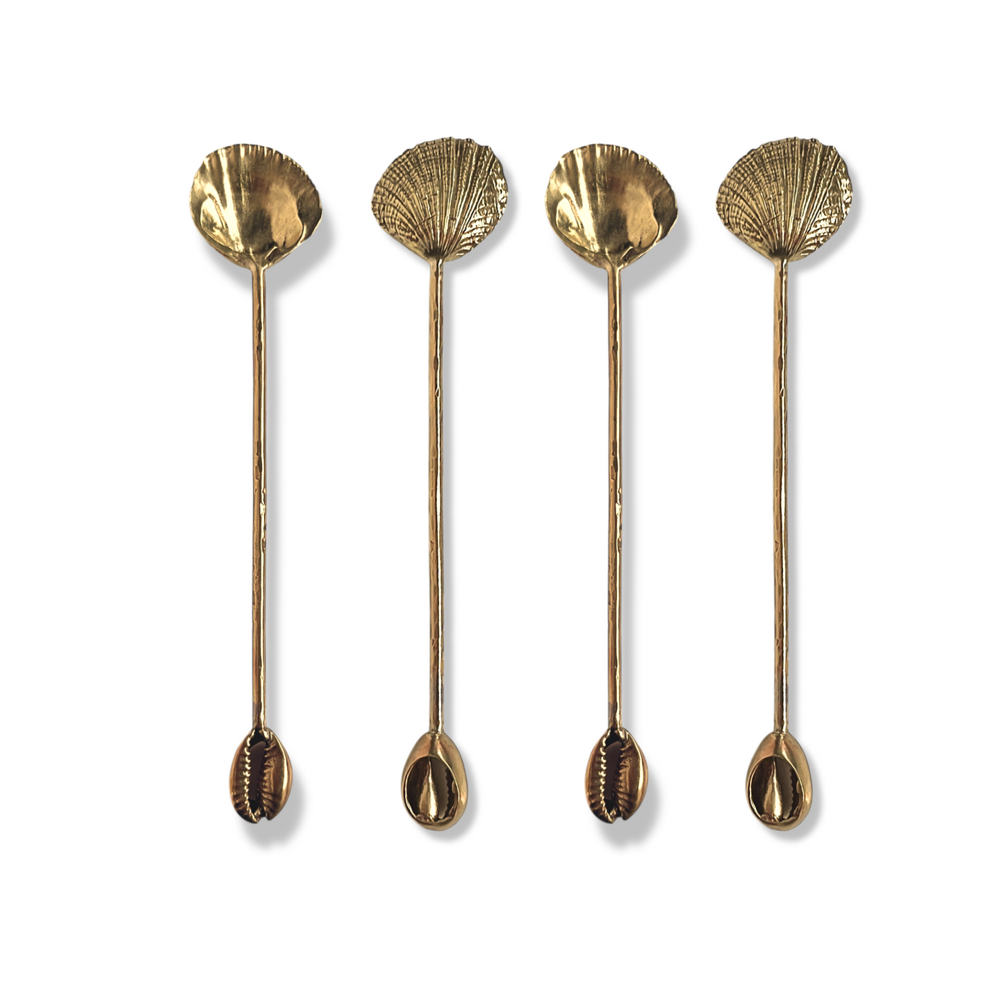 Silver Cockle & Cowrie Condiment Spoons Set– Elegant Serve ware for Every Table
