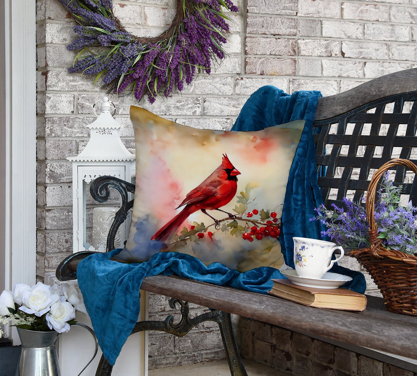 Cardinal Throw Pillow - Hand Made in the USA