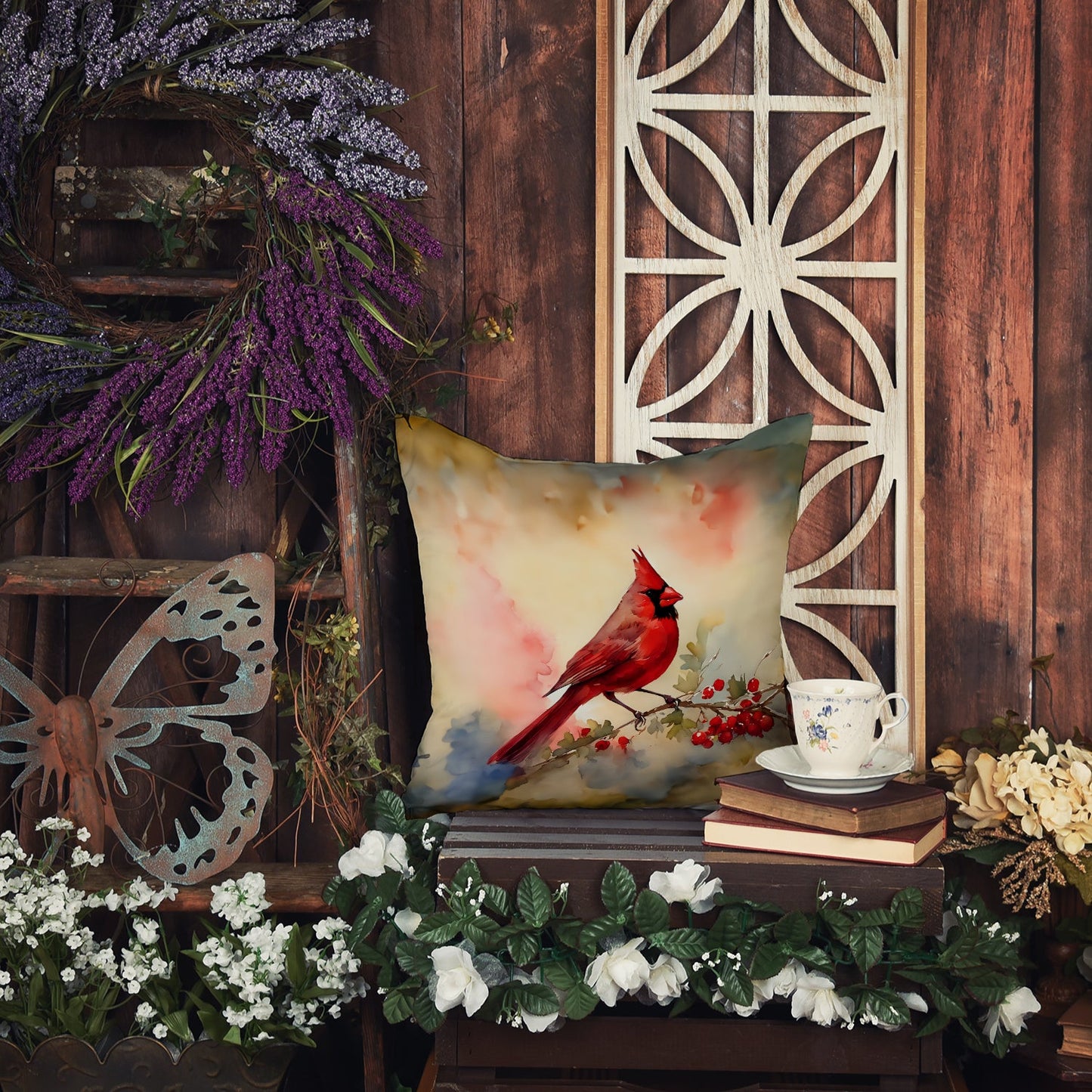 Cardinal Throw Pillow - Hand Made in the USA