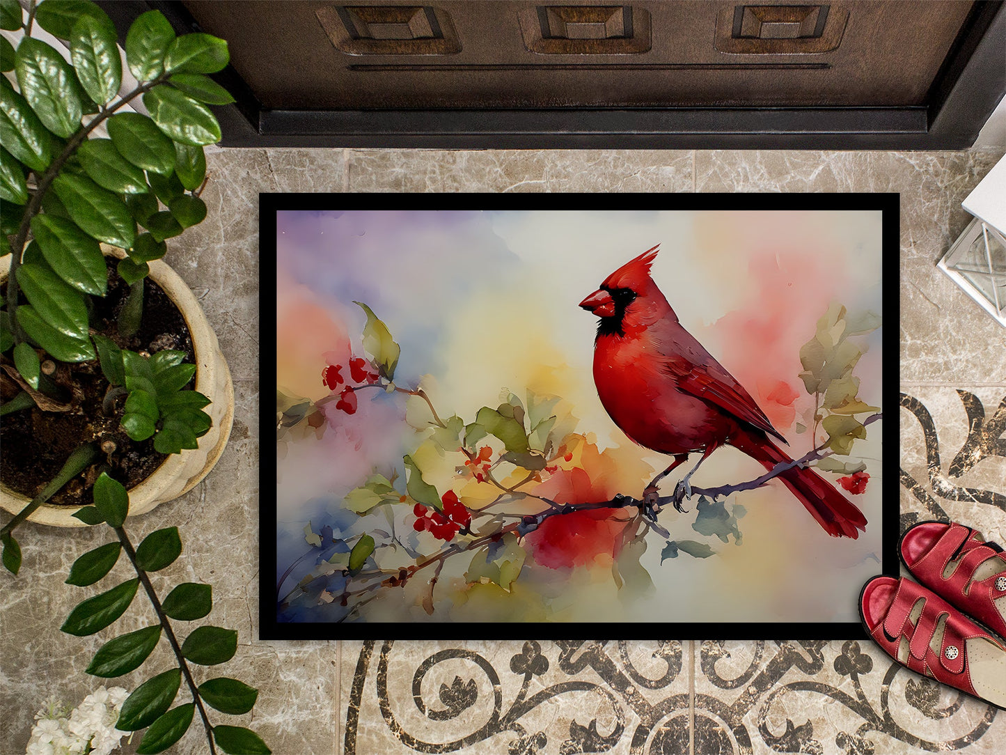 Cardinal Breed‑Specific Artwork Doormat – A Stylish Welcome for Every Guest