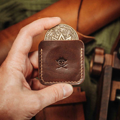 Challenge Coin Holder - Peso Pocket v3 | Leather Coin Case | Handcrafted Leather EDC