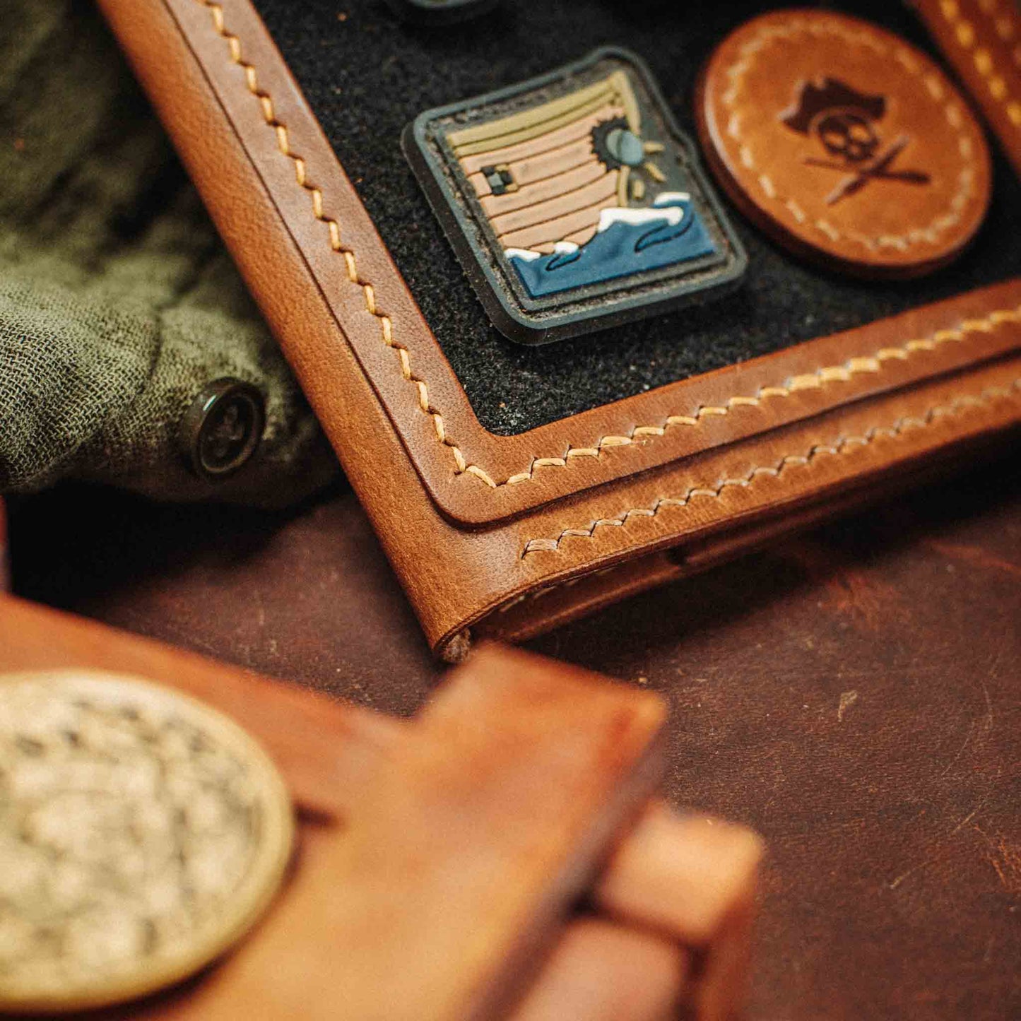 Passport Travel Wallet - Quartermaster v2 | Leather Velcro Organizer | Field Notes Holder | EDC Travel Organizer