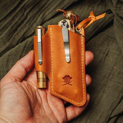 Knife Sheath V3 - Leather EDC | Pocket Knife Holder | Handcrafted