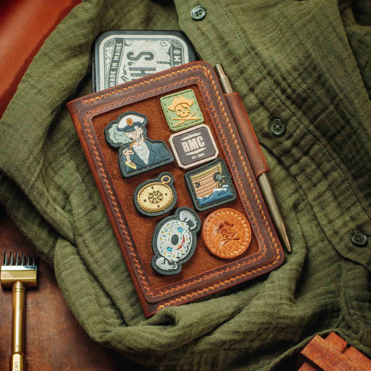 Passport Travel Wallet - Quartermaster v2 | Leather Velcro Organizer | Field Notes Holder | EDC Travel Organizer